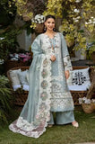 Elaf - 3PC Dhanak Chikankari Embroidered Shirt With Chiffon Embroidered Dupatta and Trouser - SS01042
