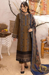Binilyas - 3PC Dhanak Embroidered Shirt With Dhanak Printed Dupatta and Trouser - SS01066