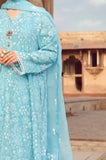 Bareeze - 3PC Dhanak Embroidered Shirt with Chiffon Embroidered Dupatta and Trouser - SS0883