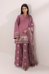 Sapphire - 3PC Dhanak Embroidered Shirt With Chiffon Printed Dupatta and Trouser - SS0919