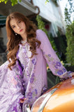JADE - 3PC Summer Lawn Embroidered Shirt with Organza Embroidered Dupatta and Trouser - SS0809