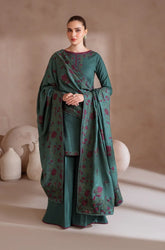 IZNIK - 3PC Dhanak Embroidered Shirt With Dhanak Embroidered Dupatta and Trouser - SS01008