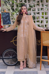 RANG RASIYA - 3PC Lawn Chikankari Embroidered Shirt with Chiffon Embroidered Dupatta and Trouser - SS0625