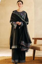 Coco By Zara Shahjahan - 3PC Dhanak Embroidered Shirt With Dupatta and Trouser - SS0858