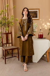 2 Piece - Winter Dhanak Embroidered Suit - SSIN194
