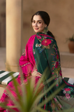 QalamKar - Winter 3PC Chikenkari Dhanak Embroidered Suit - SS0503