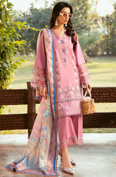 BIN ILYAS - Winter 3PC Dhanak Embroidered Suit - SS0480