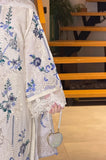 Preet Pret - 3PC Chikankari Embroidered Lawn Shirt With Monar Dupatta and Trouser - SS01013