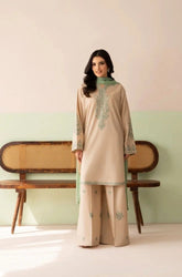 LAZULI - 3PC Summer Lawn Embroidered Shirt with Chiffon Embroidered Dupatta and Trouser - SS0819