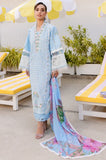 PARISHAY- 3PC Lawn Chikankari Embroidered Shirt with Chiffon Printed Dupatta and Trouser - SS0649