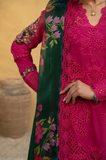 QalamKar - Winter 3PC Chikenkari Dhanak Embroidered Suit - SS0503