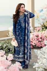 QALAMKAR - 3PC Lawn Embroidered Shirt with Cotton Embroidered Dupatta and Trouser - SS07570