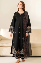 Garnet - Summer 3PC Lawn Embroidered Suit - SS0657