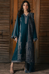 Izel - 3PC Unstitched Dhanak Embroidered Shirt with Digital Printed Dupatta and Trouser - SS01149