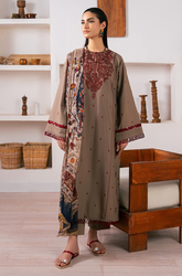 Jazmin - Winter 3PC Dhanak Embroidered Suit - SS0499