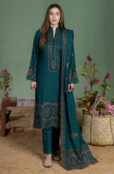 Mohagni - Winter 3PC Dhanak Embroidered Suit - SU0073