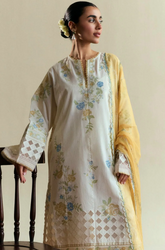 Coco by Zara Shahjahan- Winter 3PC Dhanak Embroidered Suit - SS0428