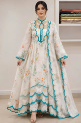 3PC Lawn Printed Frock With Lawn Dupatta and Trouser - SS0922