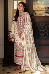 ASIM JOFA - Winter 3PC Dhanak Embroidered Suit - SS0488