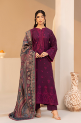Mohagni - Winter 3PC Dhanak Embroidered Suit - SA0129