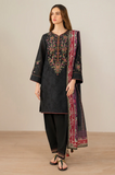 Maria B - Winter 3PC Dhanak ChickenKari Embroidered Suit - SA0113
