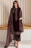 JAZMIN - Winter 3PC Velvet Embroidered Suit - SS0465