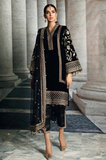 Asim Jofa -Winter 3PC Velvet Embroidered Suit - SS0564