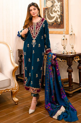 LAAM -Winter 3PC Velvet Embroidered Suit - SS0523