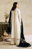 Zara Shahjahan - 3PC Dhanak Embroidered Shirt With Embroidered Dupatta and Trouser - SS0856