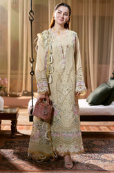 Jade - 3PC Lawn Chikankari Embroidered Shirt with Chiffon Printed Dupatta and Trouser - SS0116