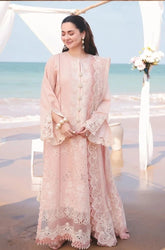 IMROZIA - 3PC Summer Lawn Embroidered Shirt with Chiffon Embroidered Dupatta and Trouser - SS0790