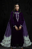 Barouqe -Winter 3PC Velvet Embroidered Suit - SS0578