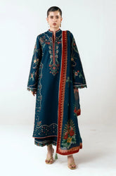 Jugnu Lahore - 3PC Dhanak Embroidered Shirt With Chiffon Printed Dupatta and Trouser - SS01032