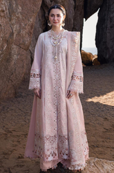 Qalamkar - Summer 3PC Lawn ChikanKari Embroidered Suit - SS0009