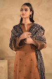 NishatLinen - Winter 3PC Dhanak Embroidered Suit - SS0088