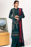 3PC Dhanak Embroidered Shirt With Wool Printed Shawl and Trouser - SS01036