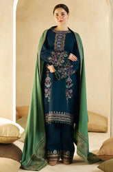 Zara Shahjahan - 3PC Embroidered Dhanak Embroidered Shirt with Embroidered Dupatta and Trouser - SS0851