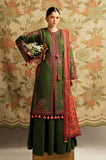 Hussain Rehar - 3PC Dhanak Embroidered Shirt With Embroidered Dupatta and Trouser - SS01039