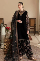 Boraque - Winter 3 Pcs Velvet Embroidered Suit - SB0167