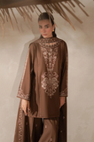 BEECHTREE - Winter 3PC Dhanak Embroidered Suit - SS0482