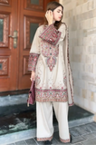 Maria .B. - Winter 3PC Dhanak Chickenkari Embroidered Suit - SS0457