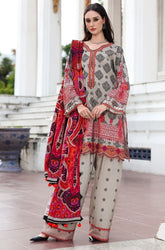 Charizma - 3PC Karandi Printed Shirt With Karandi Printed Dupatta and Trouser - SS0943