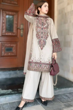 Maria .B. - Winter 3PC Dhanak Chickenkari Embroidered Suit - SS0457