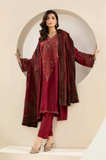 Maria B - Winter 3PC Dhanak Embroidered Suit - SB0217