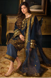 Asim Jofa - 3PC Velvet Embroidered Shirt With Organza Embroidered Dupatta and Trouser - SS0929