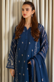 Agha Noor - Winter 3PC Dhanak Embroidered Suit - SS0417