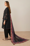 Maria B - Winter 3PC Dhanak ChickenKari Embroidered Suit - SA0113