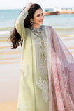 3 Piece - 3PC Lawn Chikankari Embroidered Shirt with Organza Printed Dupatta and Trousert - SRZ0040