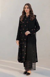 Jazmin - 3PC Dhanak Embroidered Shirt With Organza Embroidered Dupatta and Trouser - SS0907
