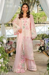 ELAF - 3PC Summer Lawn Embroidered Shirt with Organza Embroidered Dupatta and Trouser - SS0793